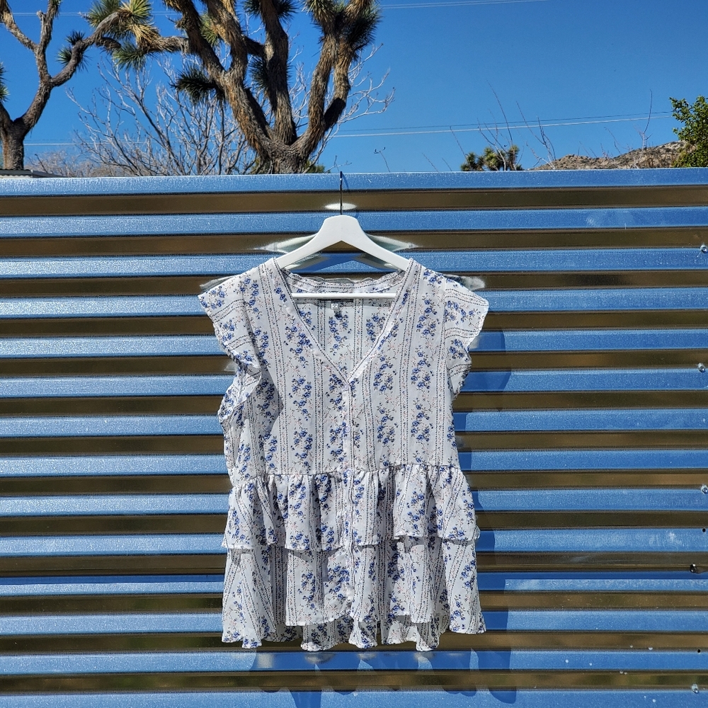 Sleeveless Floral Boho Top